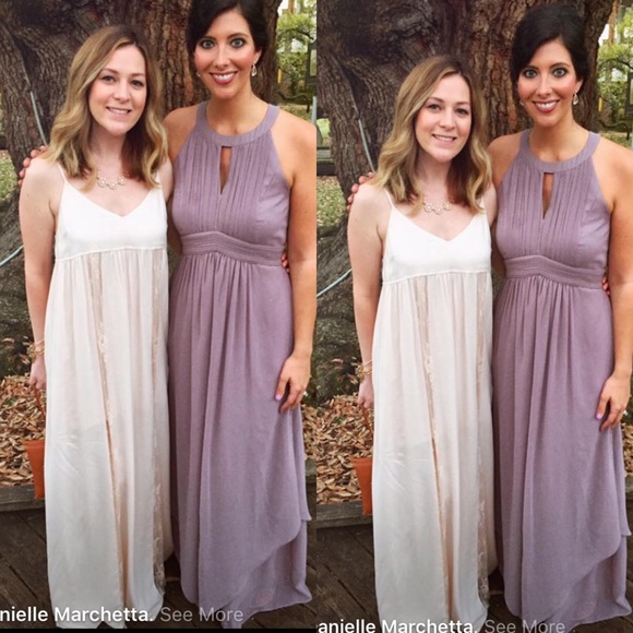 Forever 21 pink lace maxi dress size S - Picture 3 of 6